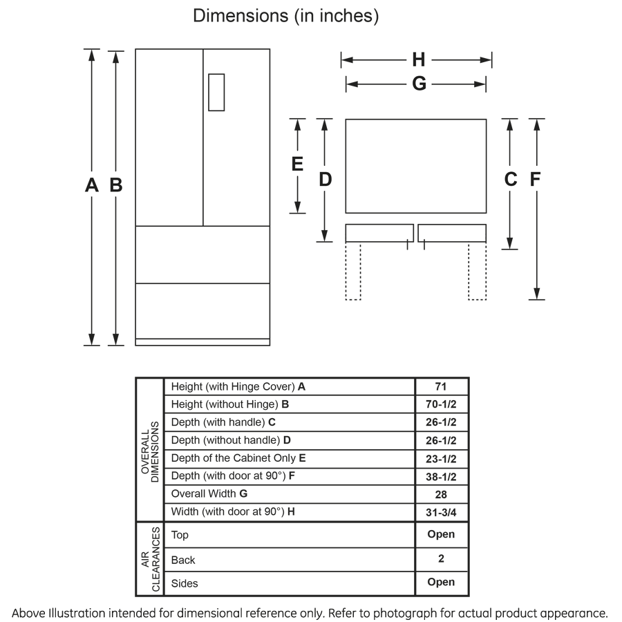 15.3 Cu. Ft. French Door Refrigerator15.3 Cu. Ft. French Door Refrigerator HRF15N3AGS
