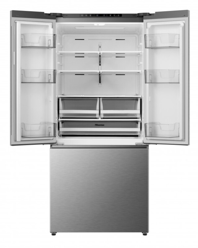 20.6-cu ft French Door Refrigerator with Ice Maker EN HRF208N6BSE, product image 4 of 13