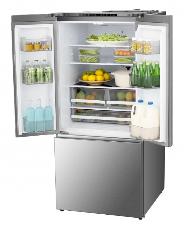 20.6-cu ft French Door Refrigerator with Ice Maker EN HRF208N6BSE, product image 6 of 13