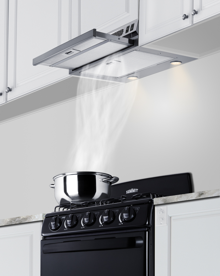 24" Wide Under Cabinet Range Hood (ADA Compliant) HRTX24SSADA