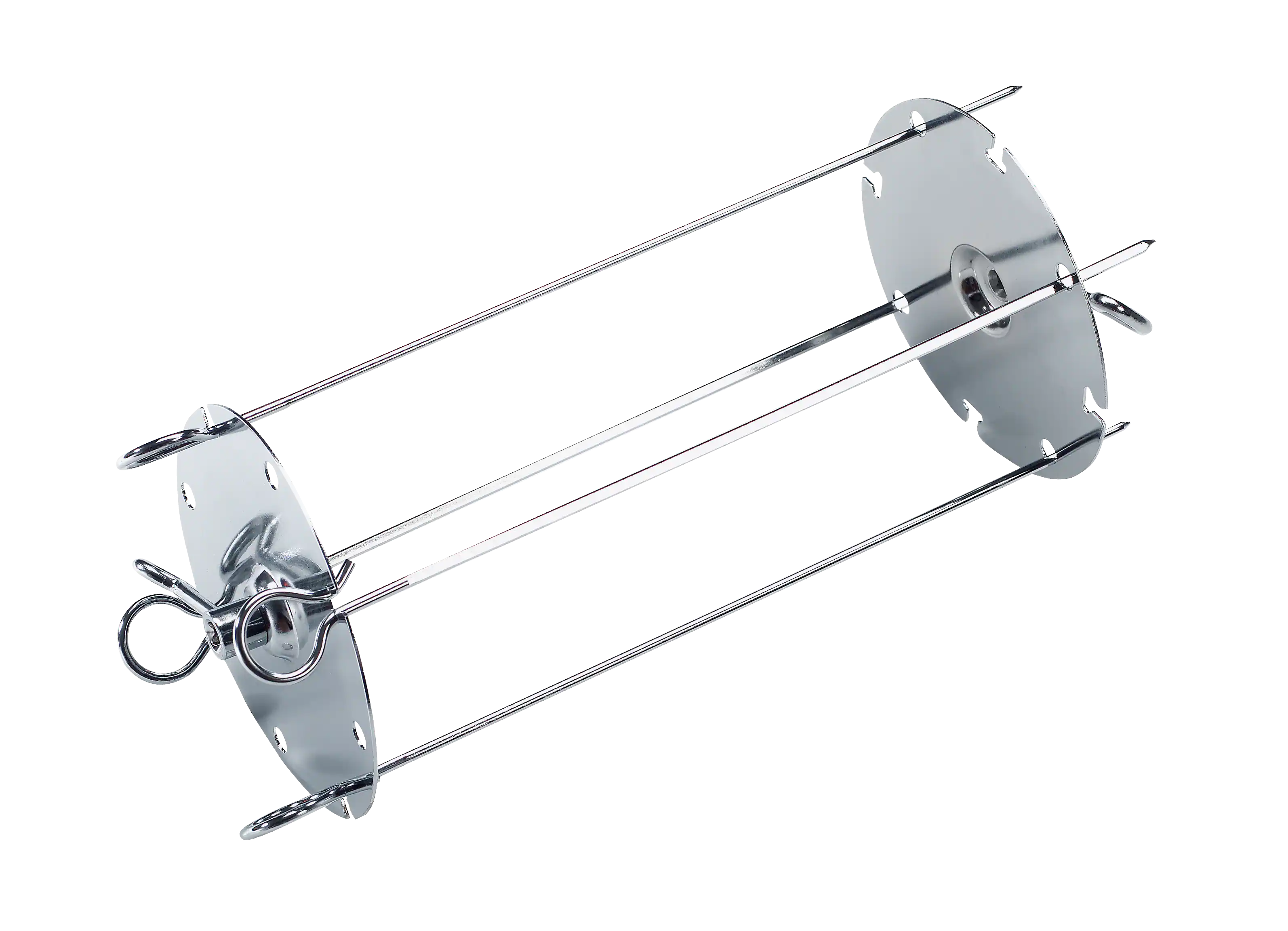 Kebab grilling device for grilling up to four skewers at the same time. HSE
