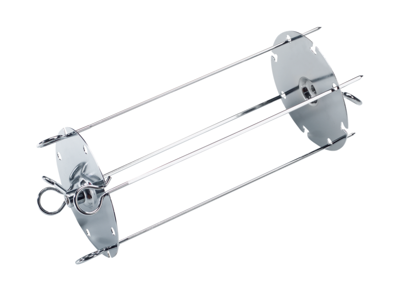 Kebab grilling device for grilling up to four skewers at the same time. HSE