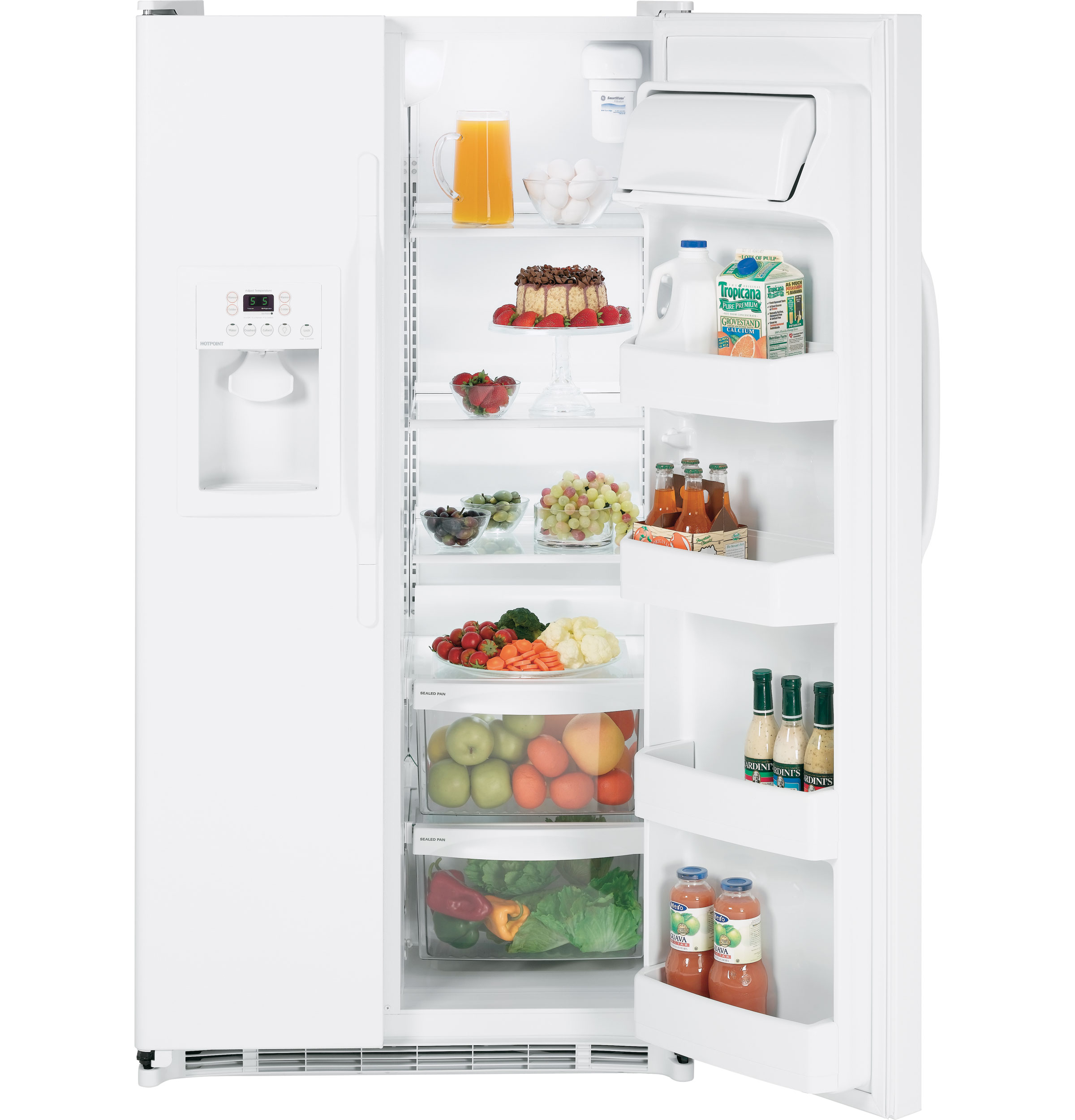 Hotpoint® 25.0 Cu. Ft. Side-By-Side Refrigerator with Dispenser HSH25GFBWW