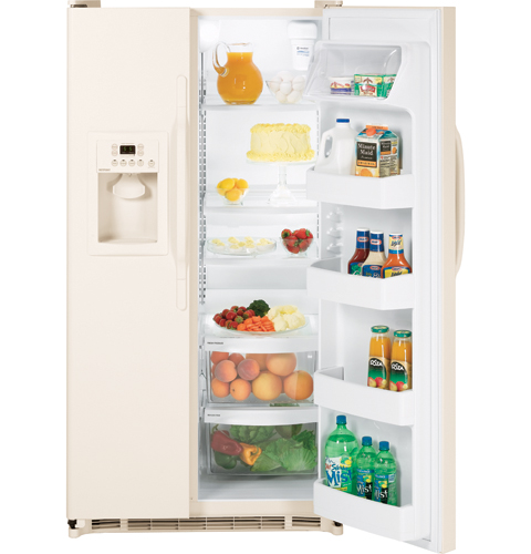 Hotpoint® ENERGY STAR® 25.0 Cu. Ft. Side-By-Side Refrigerator with Dispenser HSH25IFTCC