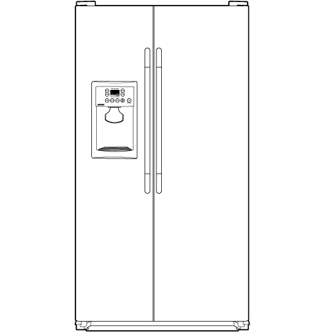 Hotpoint® ENERGY STAR® 25.0 Cu. Ft. Side-By-Side Refrigerator with Dispenser HSH25IFTCC