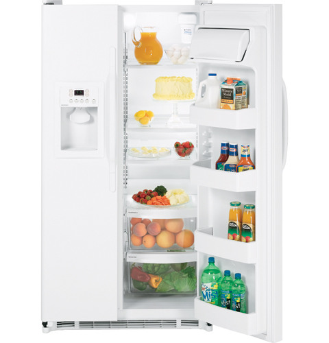 Hotpoint® ENERGY STAR® 25.0 Cu. Ft. Side-By-Side Refrigerator with Dispenser HSH25IFTWW