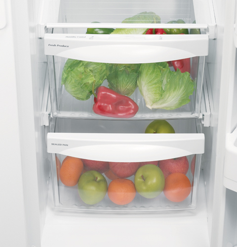 22.0 Cu. Ft. Side-By-Side Refrigerator with Dispenser HSM22IFTSA, product image 4 of 7