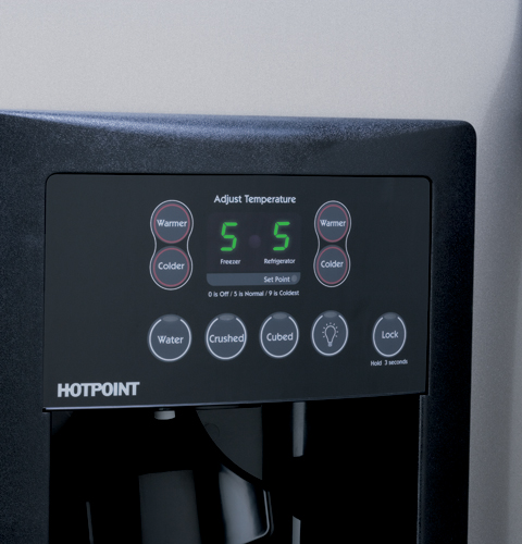 22.0 Cu. Ft. Side-By-Side Refrigerator with Dispenser HSM22IFTSA, product image 5 of 7