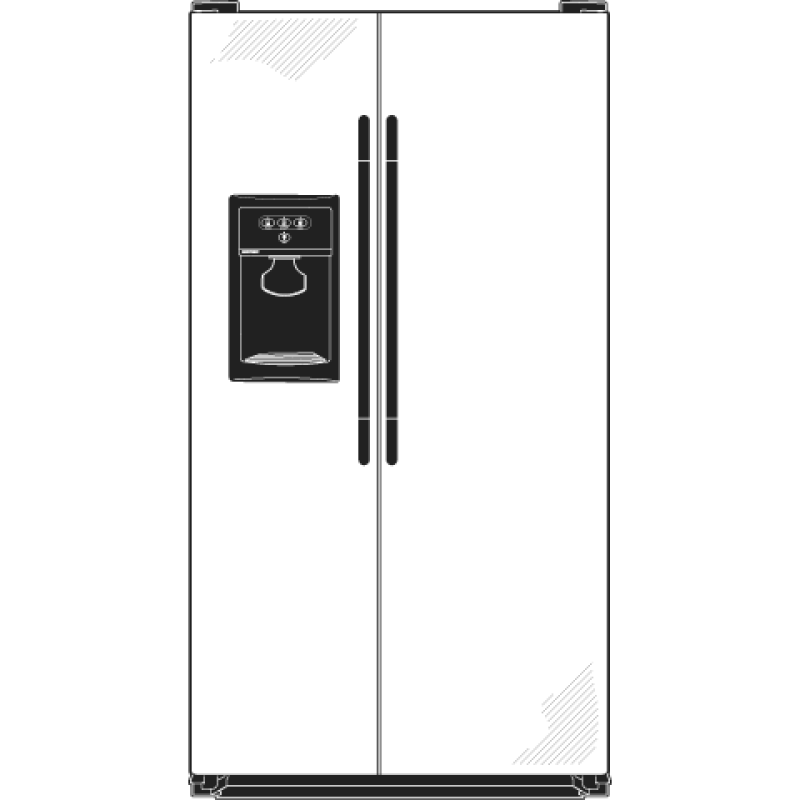 25.0 Cu. Ft. Side-by-Side Refrigerator HSM25GFRSA, product image 4 of 5