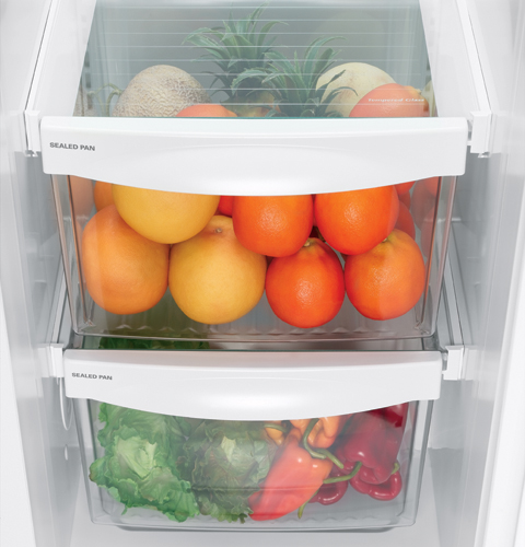 22.0 Cu. Ft. Side-By-Side Refrigerator with Dispenser HSS22GFTWW, product image 3 of 5