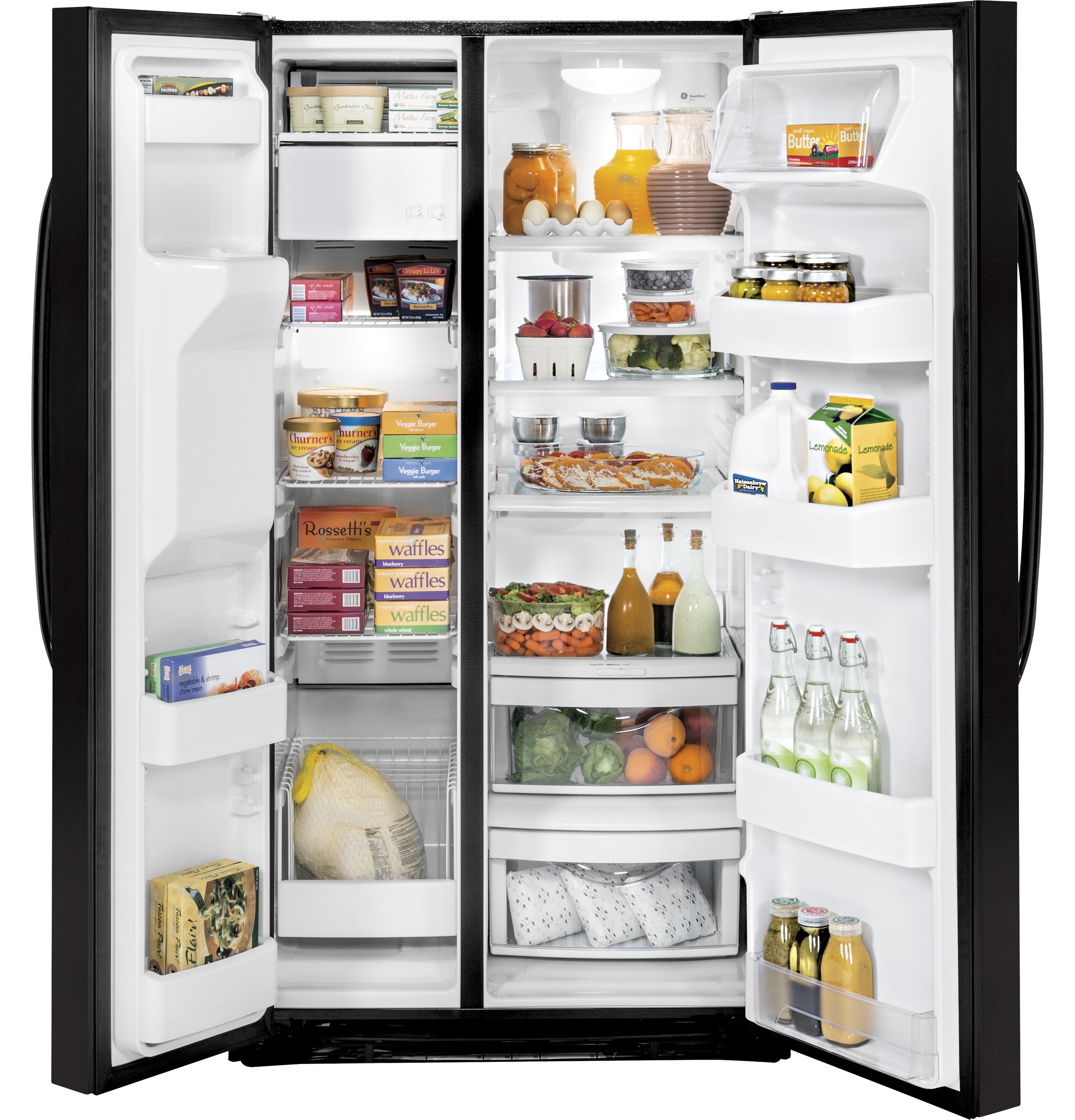 25.3 Cu. Ft. Side-by-Side Refrigerator HSS25ATHBB, product image 3 of 8