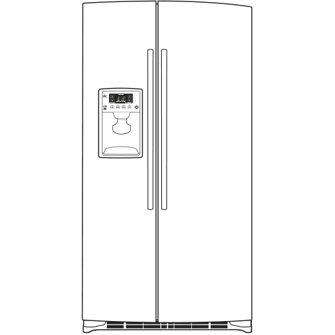 25.3 Cu. Ft. Side-by-Side Refrigerator HSS25ATHBB, product image 8 of 8