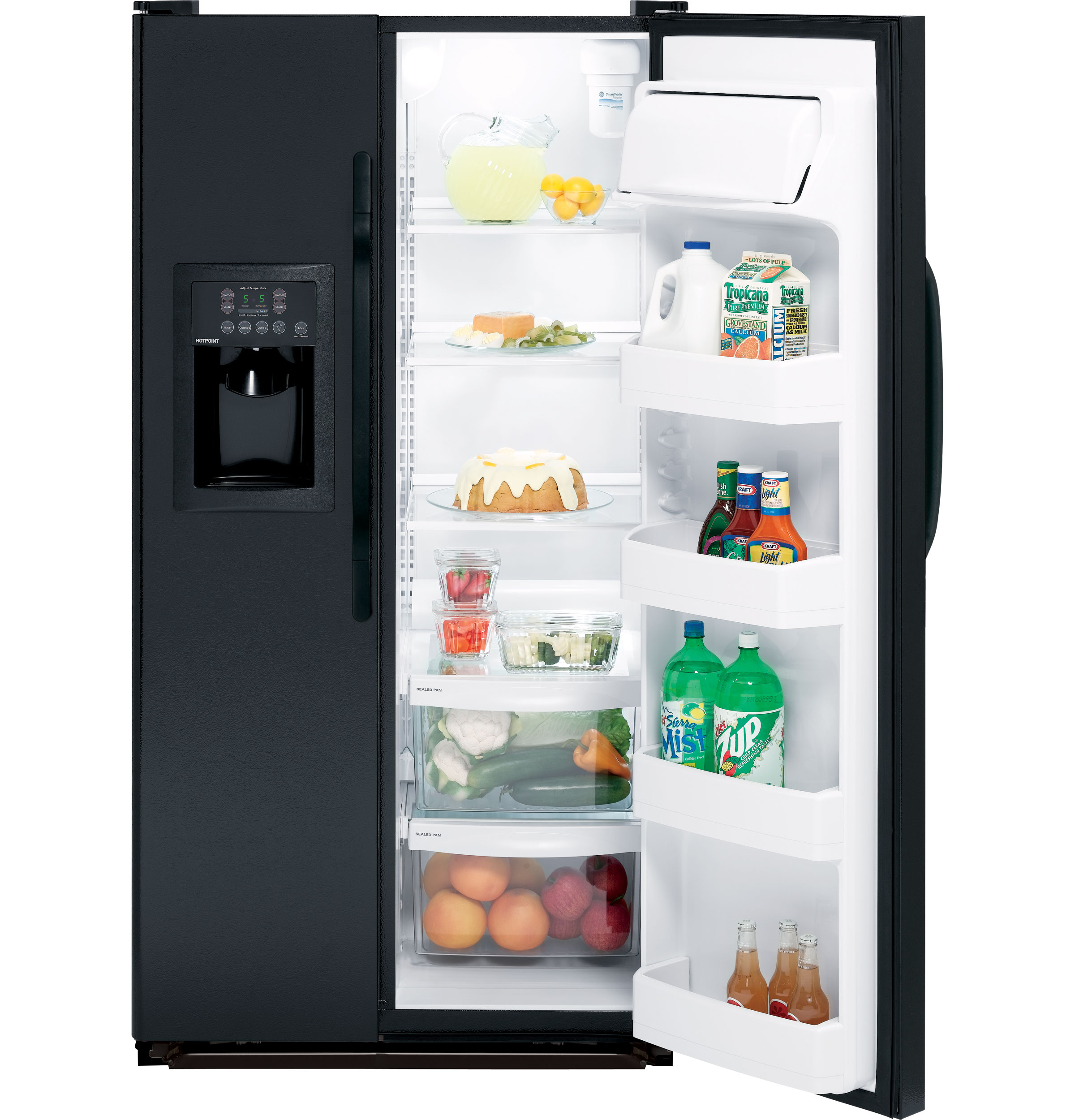 25.0 Cu. Ft. Side-By-Side Refrigerator with Dispenser HSS25GFTBB