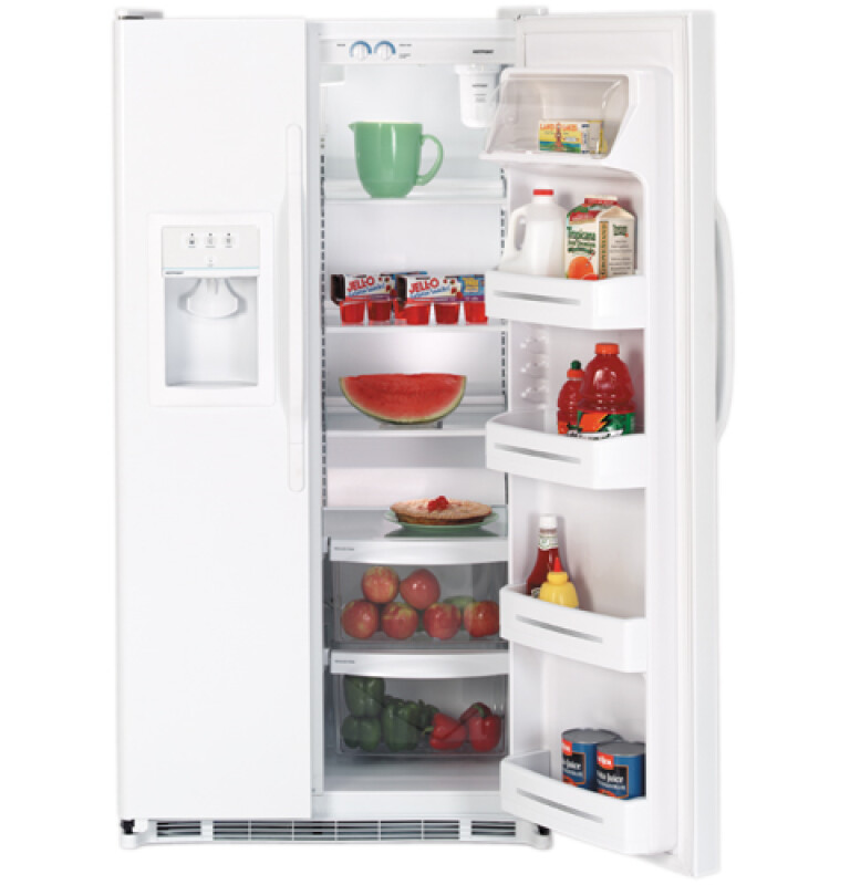 25.0 Cu. Ft. Capacity Side-By-Side Refrigerator HSS25IFPWW, product image 2 of 2
