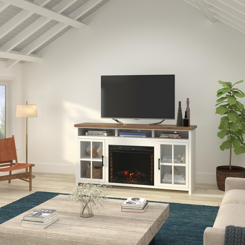 Hampton 74" Fireplace Console HT5110BJW