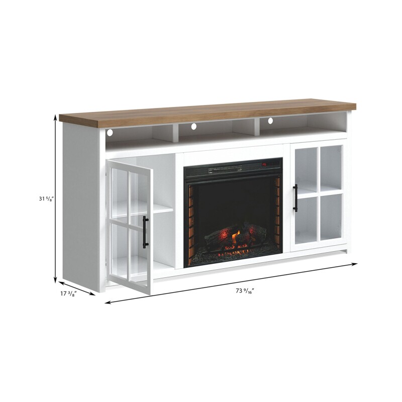 Hampton 74" Fireplace Console HT5110BJW