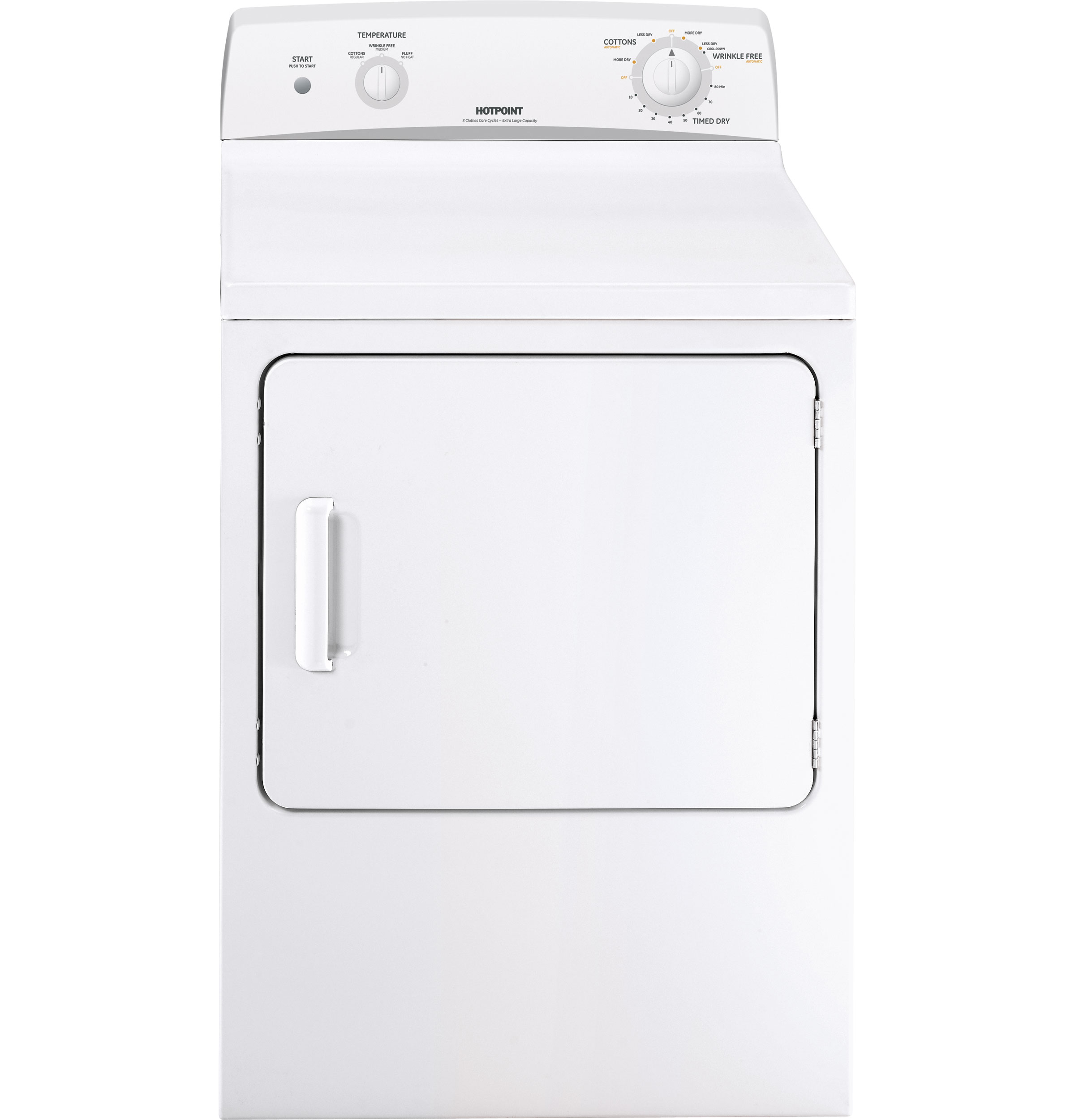 6.0 cu. ft. capacity Dura Drum electric dryer HTDX100EMWW, product image 2 of 9