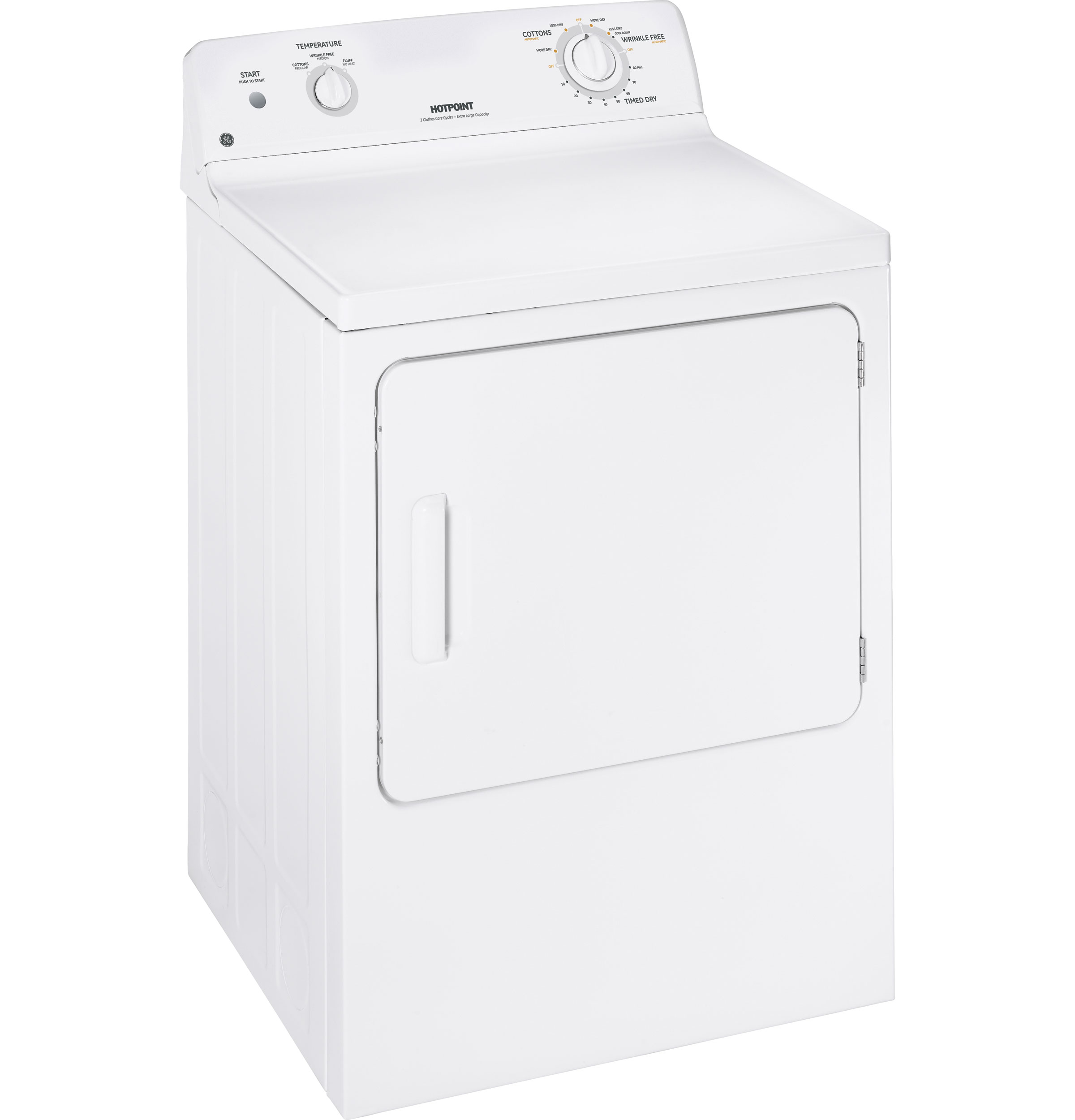 6.0 cu. ft. capacity Dura Drum electric dryer HTDX100EMWW, product image 3 of 9