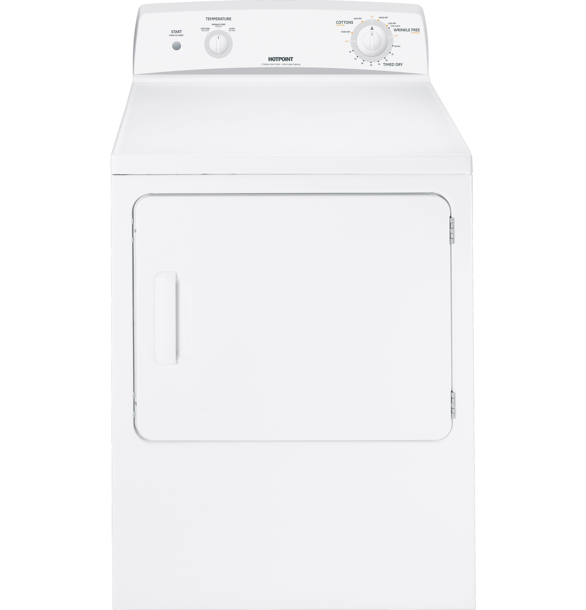Hotpoint® 6.0 cu. ft. capacity Dura Drum gas dryer HTDX100GMWW