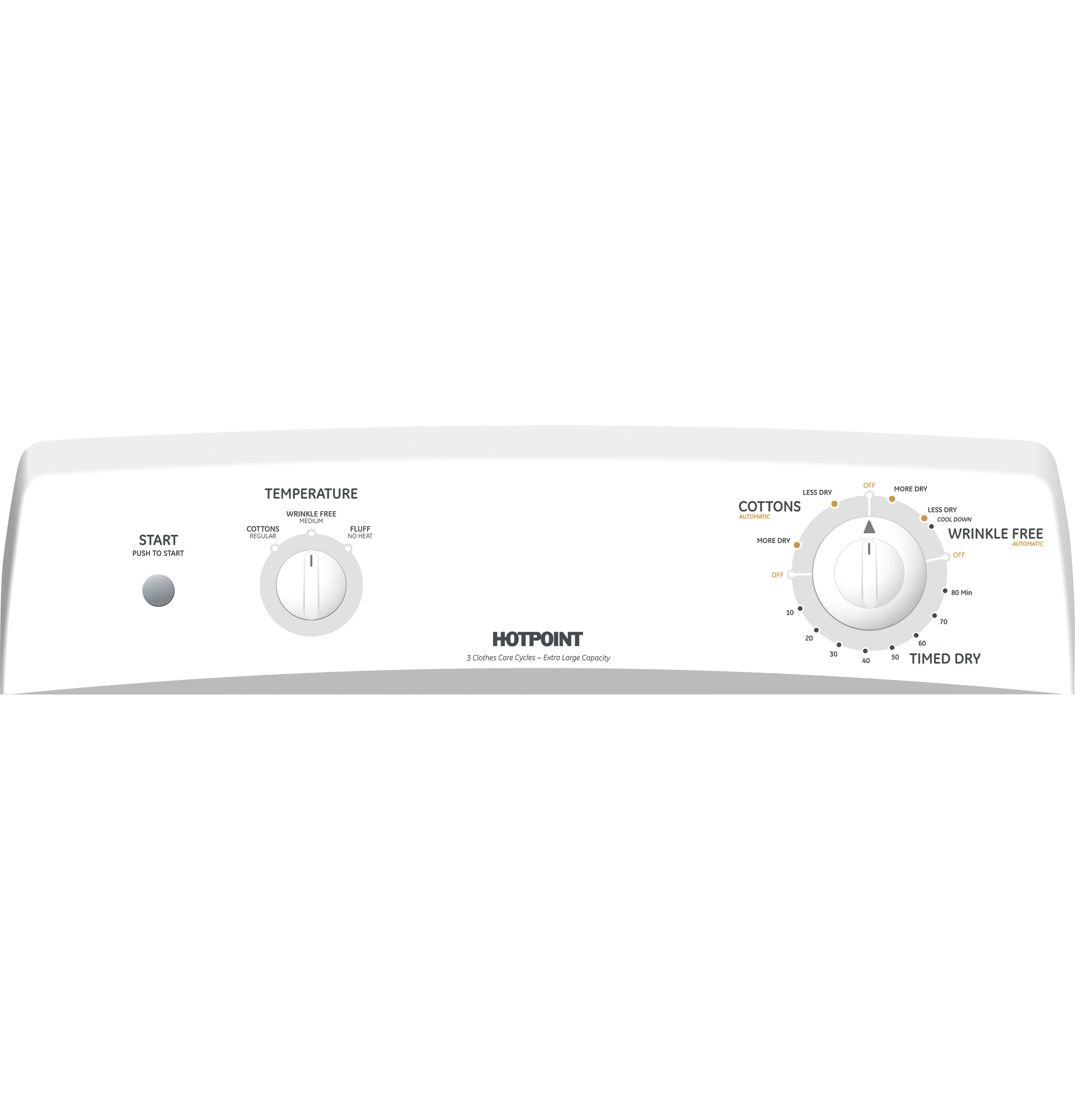 Hotpoint® 6.0 cu. ft. capacity Dura Drum gas dryer HTDX100GMWW, product image 4 of 7