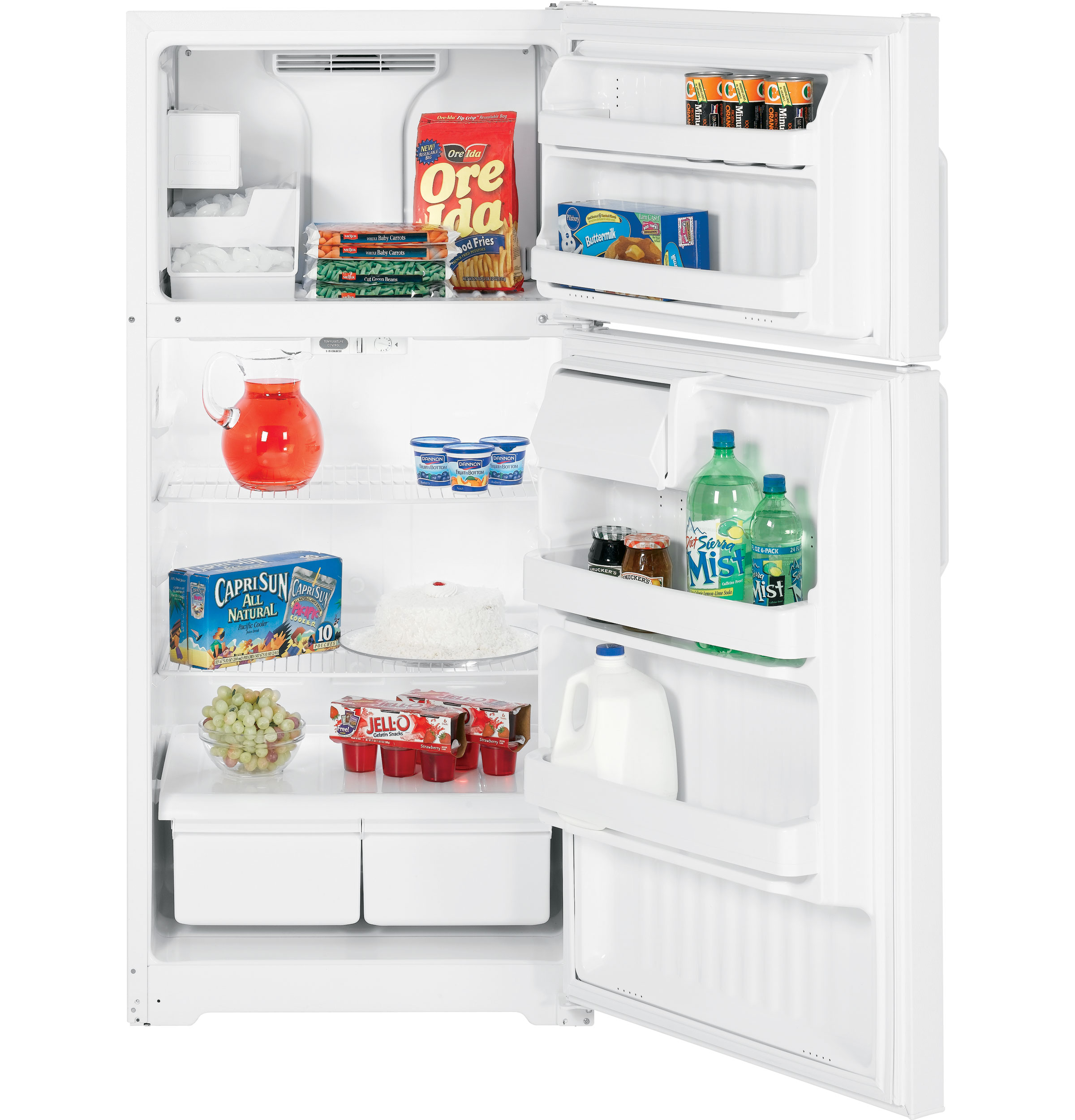 Hotpoint® ENERGY STAR® 16.6 Cu. Ft. Top-Freezer Refrigerator HTH17BCTLWW