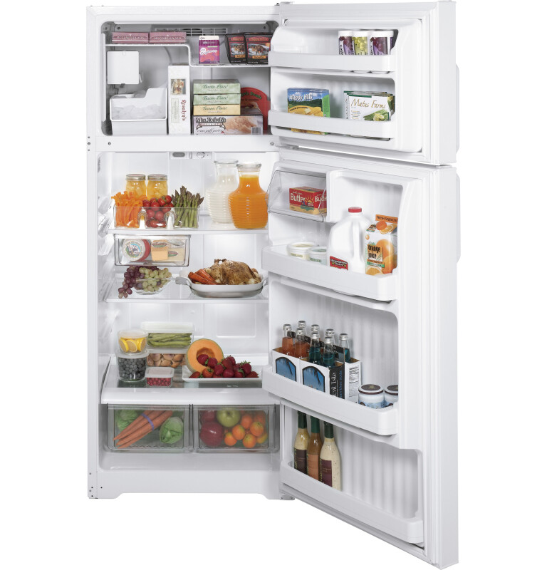 18.2 Cu. Ft. Top-Freezer Refrigerator HTH18GCTWW, product image 4 of 4
