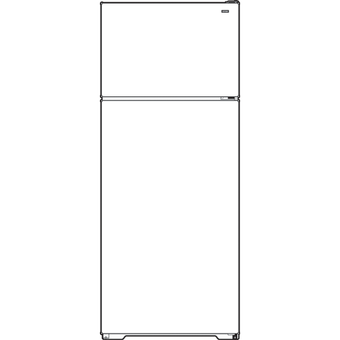 15.6 Cu. Ft. Top-Freezer Refrigerator HTN16ABXWW