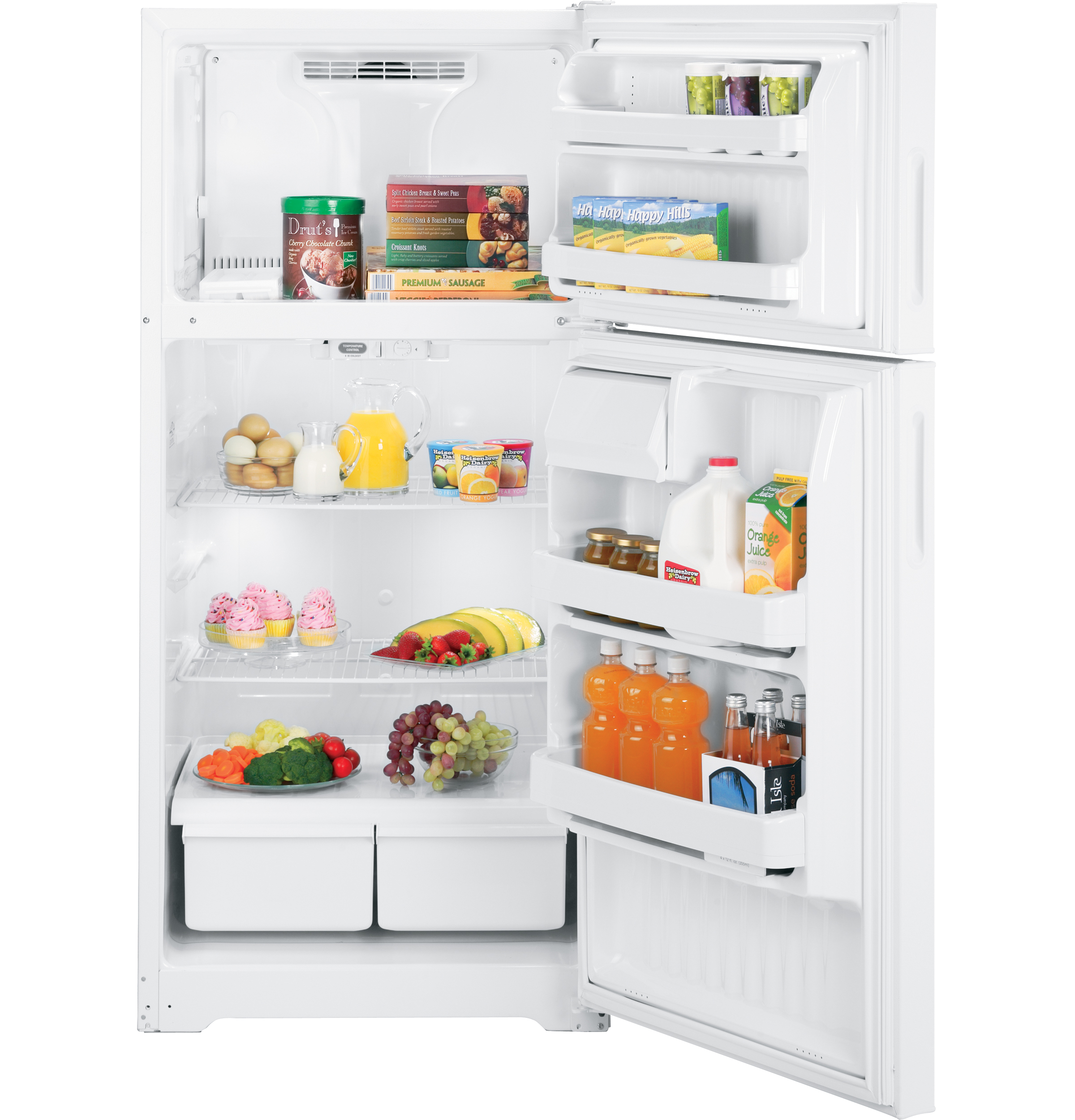 15.5 Cu. Ft. Top-Freezer Refrigerator HTN16BBSWW