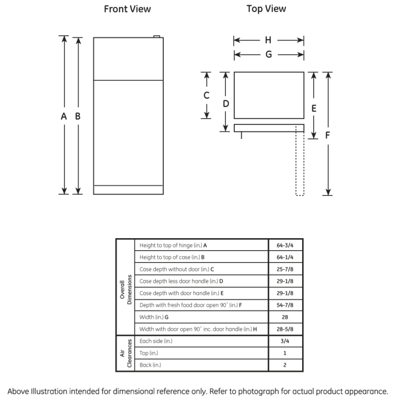16.5 Cu. Ft. Top-Freezer Refrigerator HTN17CBDRWW, product image 3 of 4