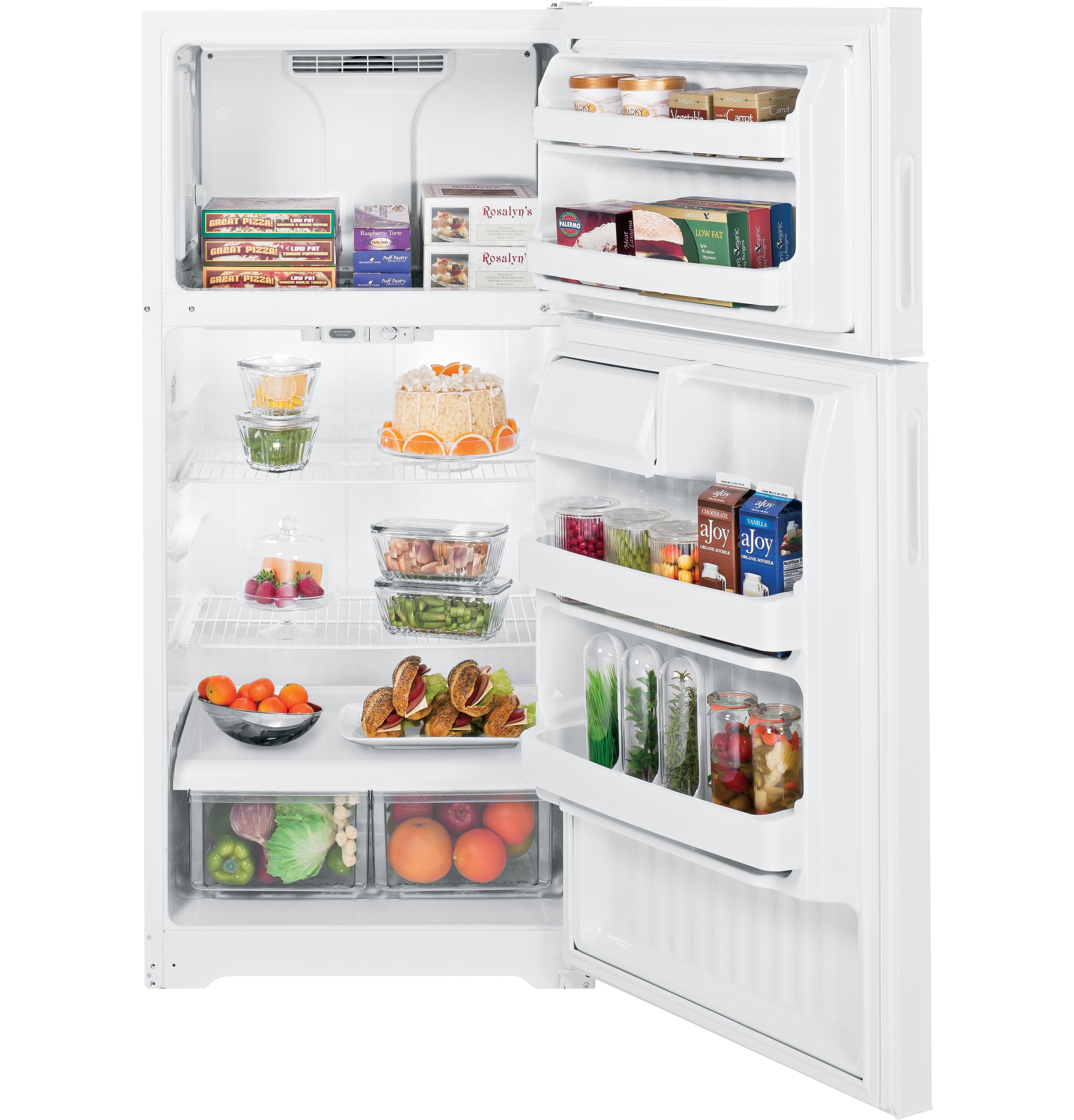 15.6 Cu. Ft. Top-Freezer Refrigerator HTR16BBERWW, product image 2 of 7
