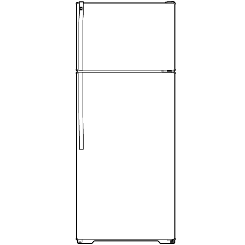 15.8 Cu. Ft. Top-Freezer Refrigerator HTS16BCRLWW