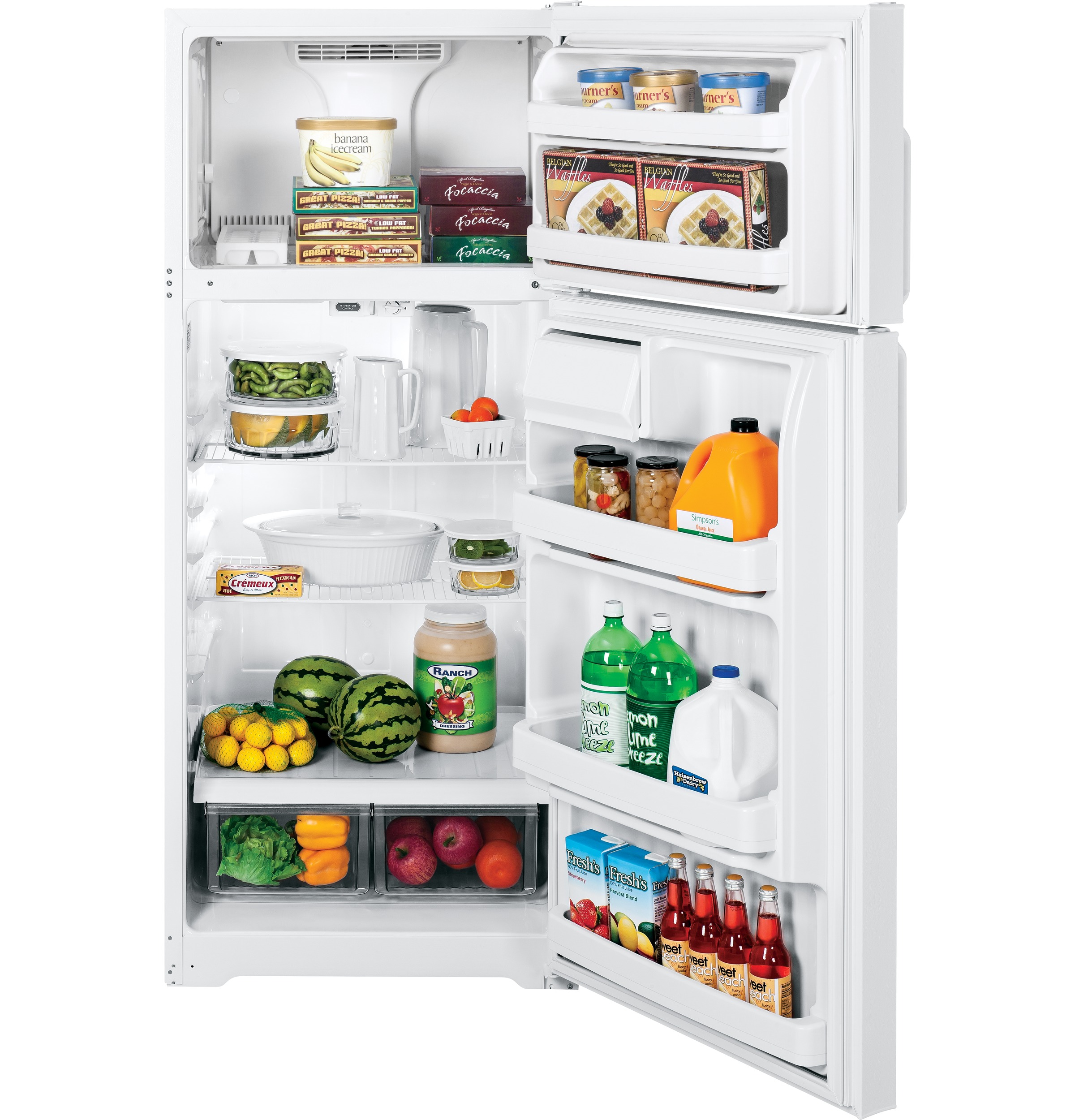 18.1 Cu. Ft. Top-Freezer Refrigerator HTS18BBEWW, product image 2 of 7