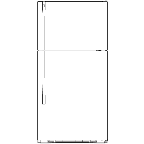 17.9 Cu. Ft. Top-Freezer Refrigerator HTS18GCRWW, product image 2 of 3