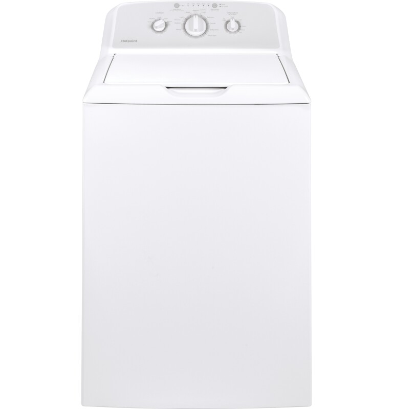 Hotpoint 3.8 cu. ft. Capacity Washer with Stainless Steel Basket White HTW240ASKWS Picture 1