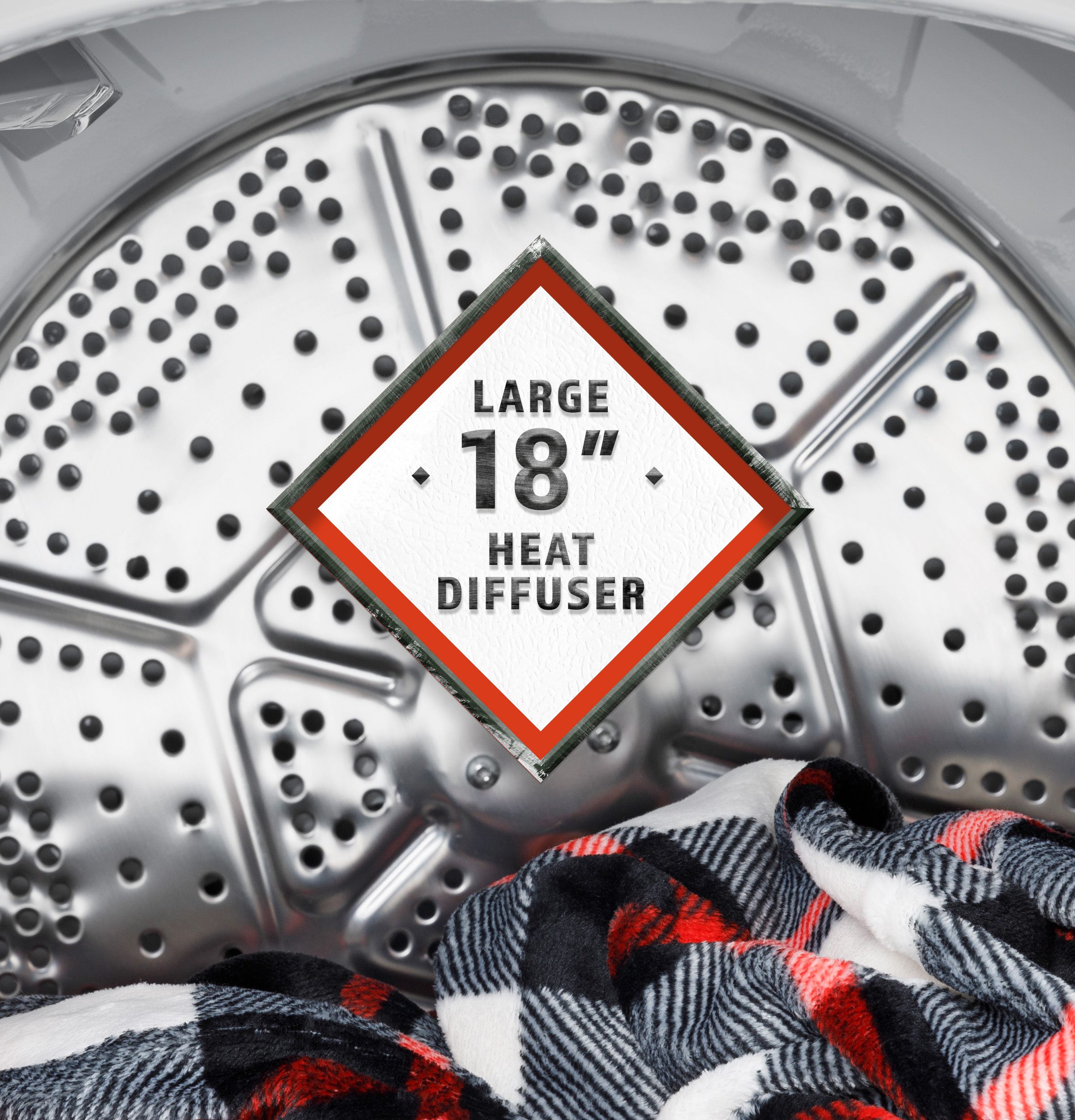 Hotpoint® 6.2 cu. ft. Capacity Gas Dryer with Up To 120 ft. Venting and Shallow Depth view 10