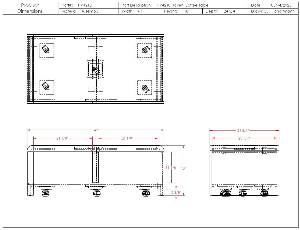 Haven Coffee Table HV4210OBR