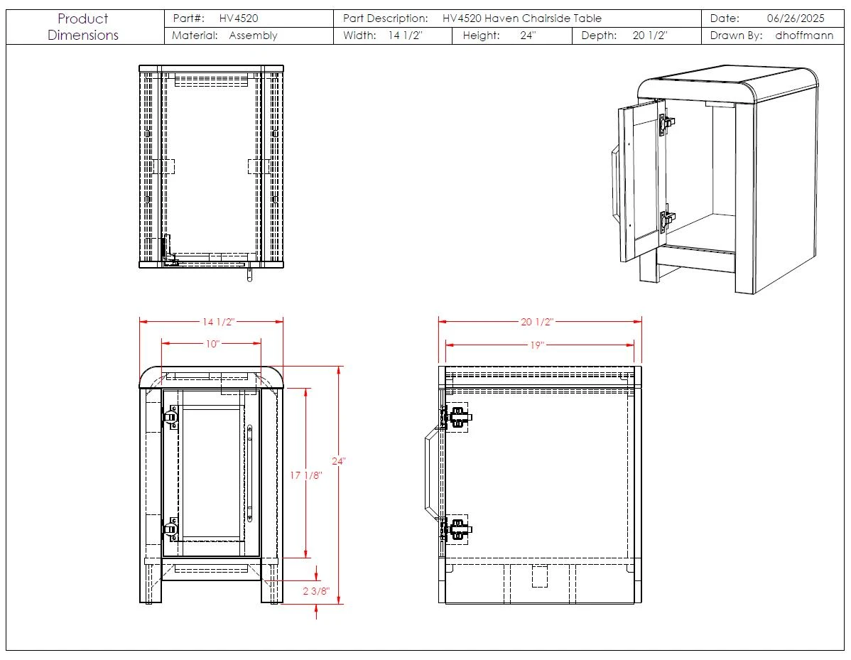 Haven Chairside Table HV4520WTO