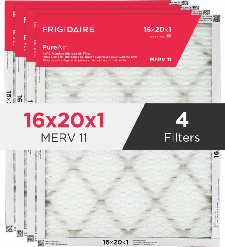 PureAir   16" x 20" x 1" MERV 11 Premium Allergen Air Filter - 4 Pack HVAC1620114