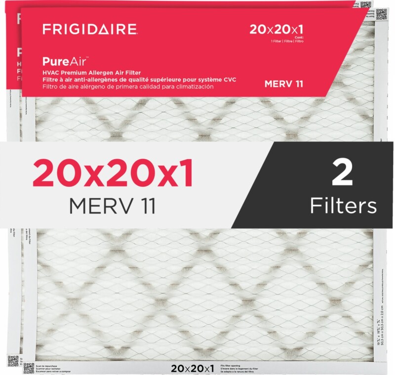 PureAir   20" x 20" x 1" MERV 11 Premium Allergen Air Filter - 2 Pack HVAC2020112
