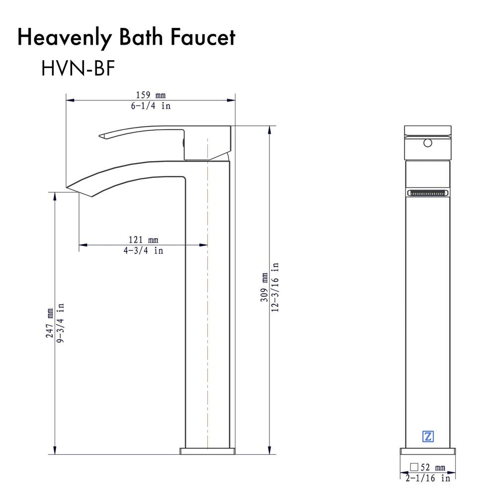 Heavenly Single Handle Vessel Sink Bath Faucet In Brushed Nickel HVNBFBN