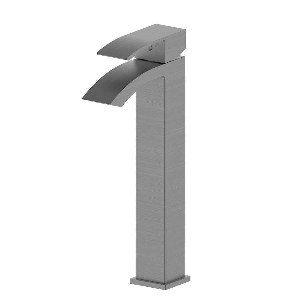 Heavenly Single Handle Vessel Sink Bath Faucet In Gun Metal HVNBFGM