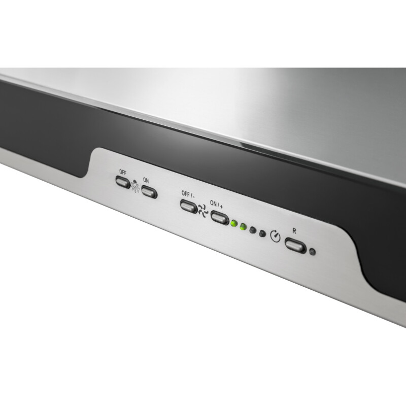 42-inch 800 Max Blower CFM Island Range Hood with Black Glass IC34I Series IC34IQ100SB