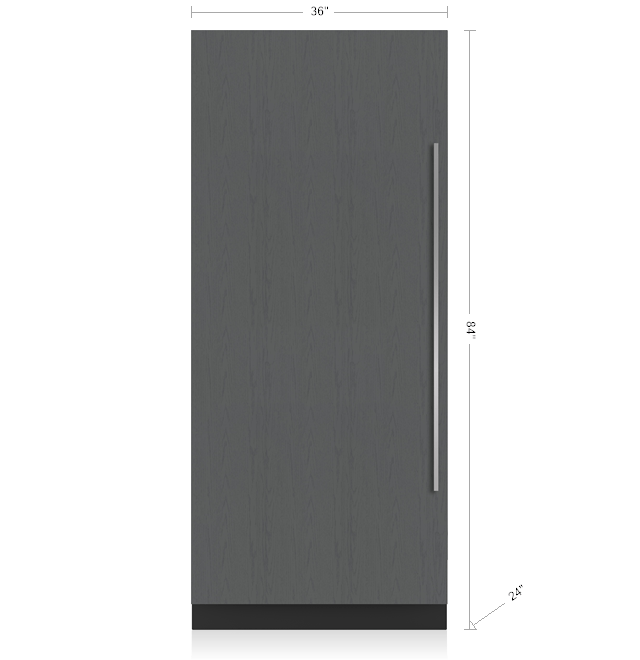 36" Designer Column Freezer with Ice Maker - Panel Ready IC36FI