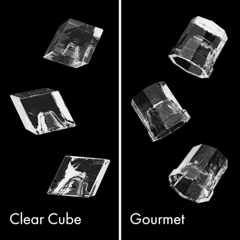 Autograph Edition 15 In. Touchstone Clear Cube Ice Maker With Drain Pump And Panel Ready Door With Polished Gold Handle ICCDPZ15G