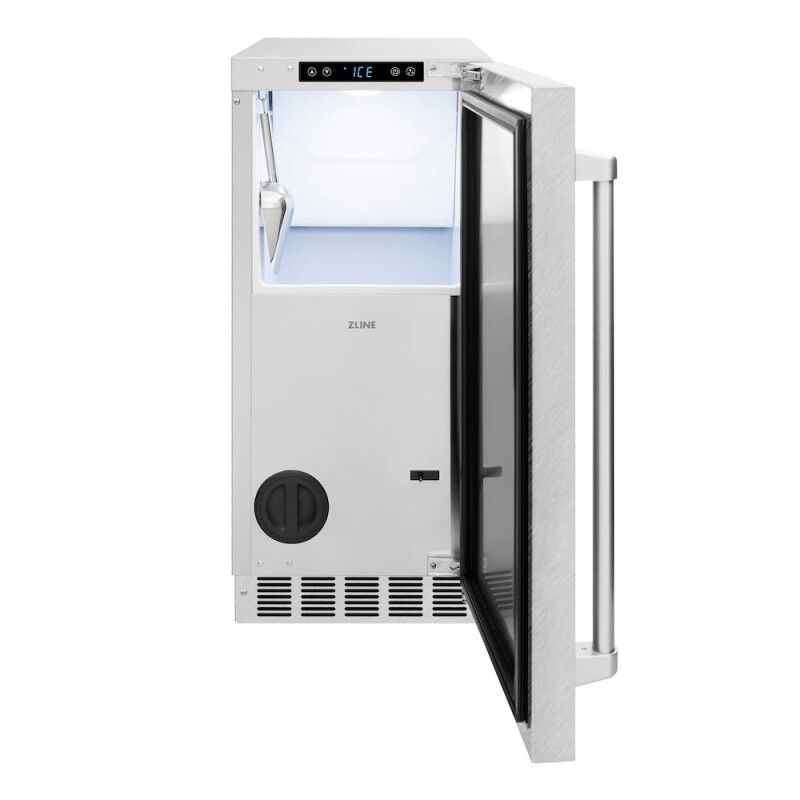 15 In. Touchstone Clear Cube Ice Maker With Drain Pump And Satin Stainless Steel Door ICCDSN15