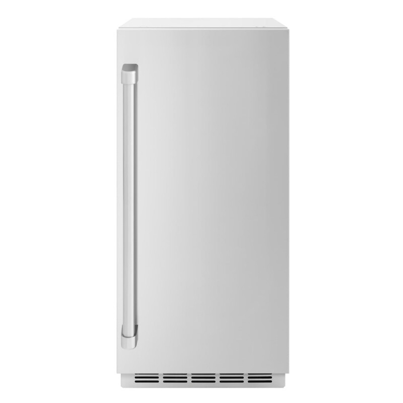 ZLINE 15 in. Touchstone Clear Cube Ice Maker with Drain Pump and Solid Stainless Steel Door (ICCD-ST-15) ICCDST15