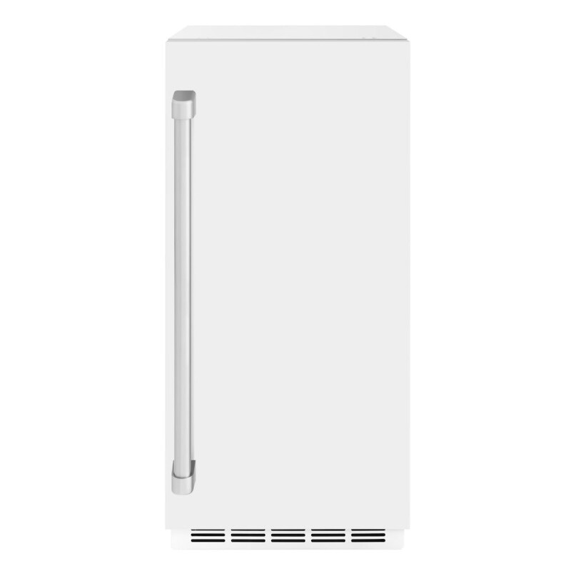 15 In. Touchstone Clear Cube Ice Maker With Drain Pump And White Matte Door ICCDWM15