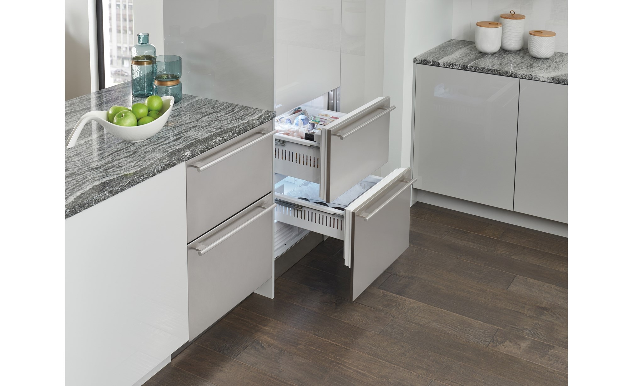 24" Designer Freezer Drawers with Ice Maker - Panel Ready ID24FI