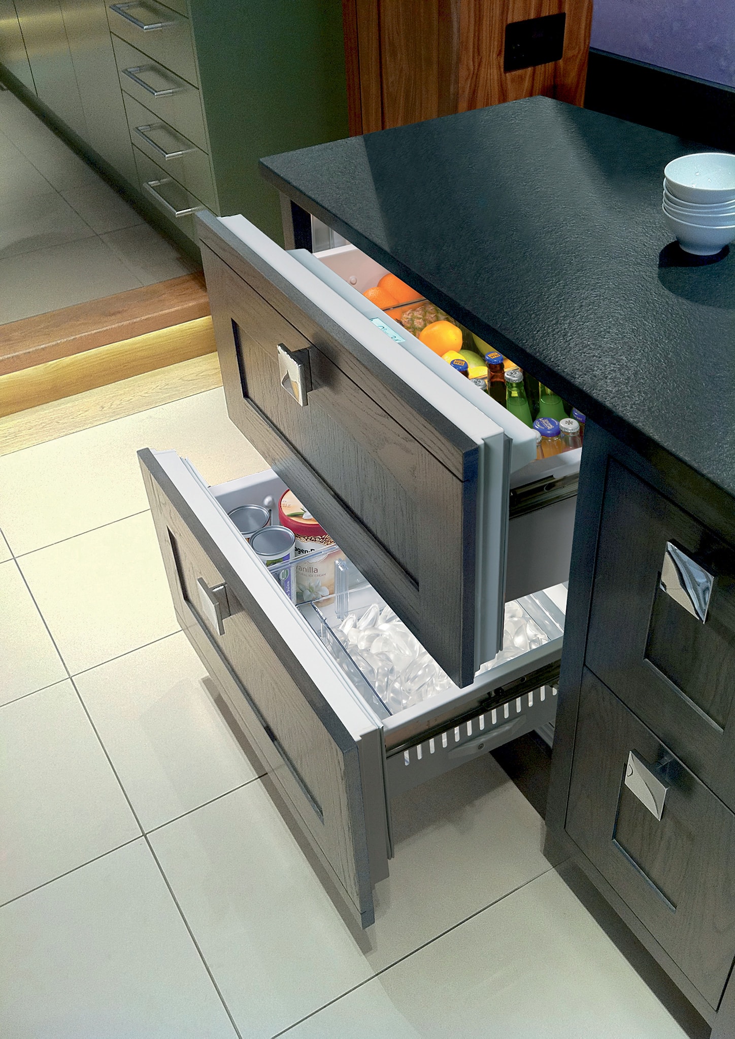 30" Designer Refrigerator/Freezer Drawers with Ice Maker - Panel Ready ID30CI