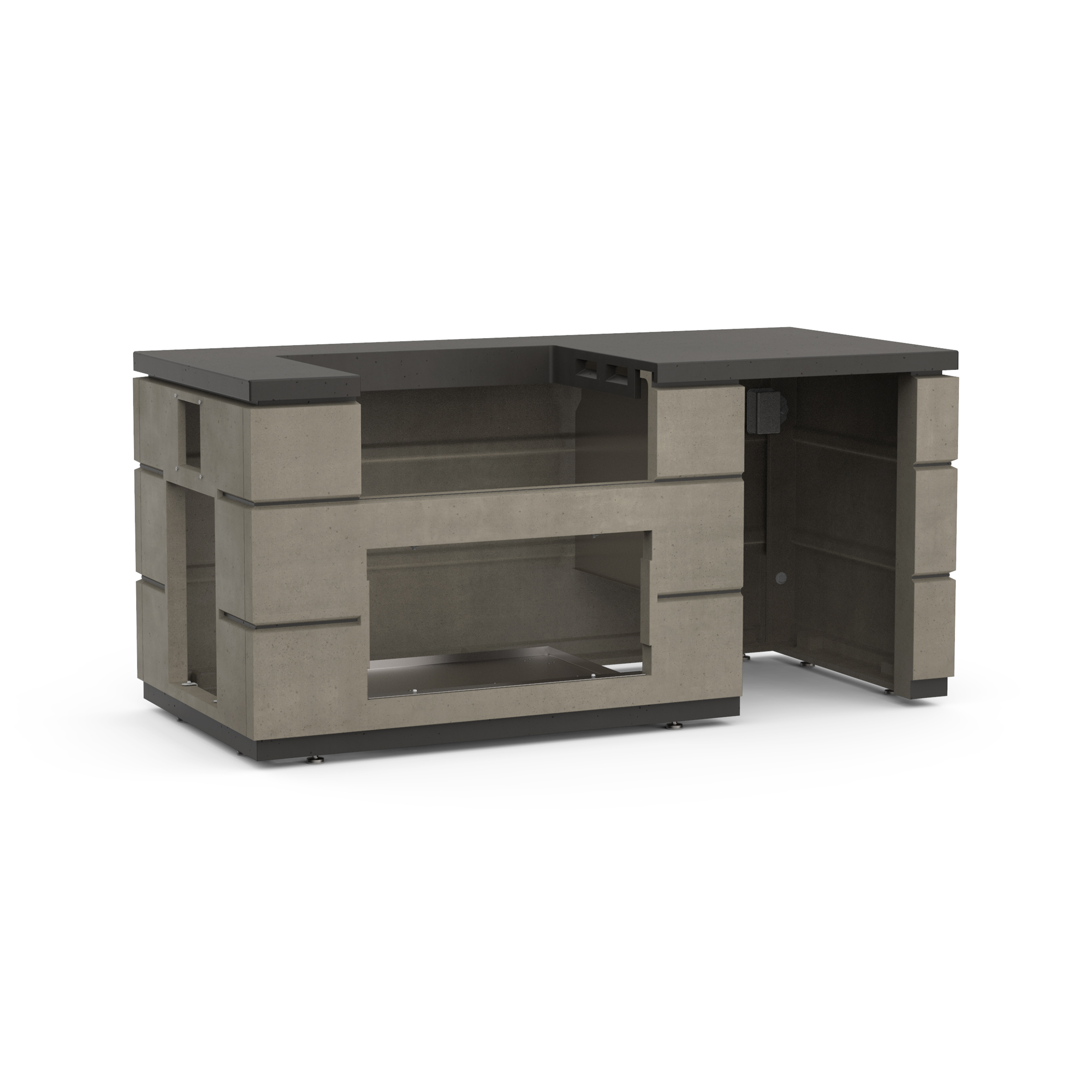 Contemporary Pre fab Pizza Oven Island white aspen ID660WAR77BA